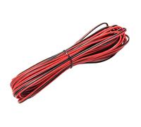 Fil Électrique 22AWG Rouge Noir 10m Câble Extension LED Cuivre Étamé | Pour Ruban Et Lumière, Souple, Isolation PVC, Dix Mètres, Universel, Pratique, Robuste, Électronique, Maison, Atelier