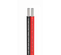 Fil électrique en silicone 12 AWG 10 mètres [Noir 5 m Rouge 5 m] Ligne de câble parallèle à 2 conducteurs souple et flexible 3,3 mm² Branchez des fils sans oxygène Fil de cuivre étamé TUOFENG