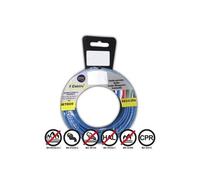 Fil électrique flexible bleu sans halogène 4mm - GENERIQUE - 15m