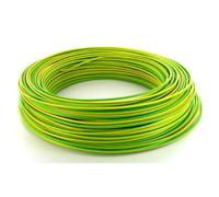 Fil électrique rigide H07VU 1 x 1,5 mm² - Vert/Jaune