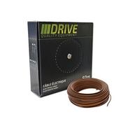 fil electrique souple boite de 50 metres de section 1 mm² marron -