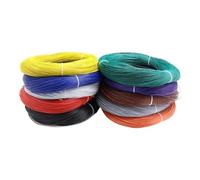 Fil électronique en PVC, 5~500M, UL1571, 26awg, diamètre extérieur 1.0mm, cordon Flexible isolé, câble en cuivre étamé, ligne LED(WHITE,10 METERS_26 AWG)