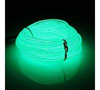 Fil LED fluorescent lumineux en fil EL flexible 10 m de corde fluo étanche, bande LED stroboscopique pour décoration de fête (jaune) (1 pièce)