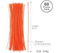 Fil Nylon 4mm Spirale 53cm Résistant Chocs | Diamètre 4mm pour robuste, design torsadé silencieux, nette herbe haute, pour idéal entretien pelouses