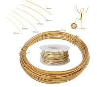 Fil rond en laiton souple de 1 à 100 m, diamètre 0,1 mm à 3 mm, fil métallique en laiton 1.0mm 10m
