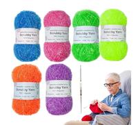 Fil Scrubby Shine, Fil Scrubby | Assortiment de couleurs assorties | à crochet, de polyester robuste et exquis pour la fabrication de torchons, de chiffons