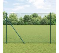 vidaXL Clôture en fil soudé – Acier vert – 1,5 x 10 m
