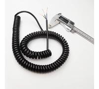 Fil spiralé, Câble spiralé à Ressort, 3 conducteurs, 22 AWG, Fil télescopique rétractable, enroulement Extensible de 1 15 mètres(Stretch 8 Meter)