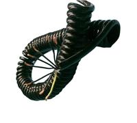 Fil spiralé, Câble spiralé rétractable à 8 conducteurs de 1,0 mm² avec Gaine TPU et cuivre Nu, Extensible 20 mètres(Stretch 8 Meters)