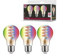 Paulmann 29163 Filament 230V Smart Home Zigbee LED ampoule E27 3x470lm 3x6,3W RGBW+ gradable Doré ampoule