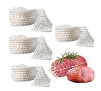 Filet à jambon, filet à viande | Filet de cuisson élastique de qualité alimentaire, 4 rouleaux,Rouleau de filet de bœuf, filet de jambon de volaille à viande fumée, filet de ficelle de boucher à viand