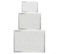 Filet à pizza en aluminium avec contour rectangulaire pour un meilleur alignement et une meilleure couverture pendant le four pour les cycles de cuisson (20 x 30 cm)