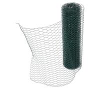 Filet à Poules Hexagonal Vert 40cm X 500cm en Fer | Protection Haute Résistance, Transport Facile, Usage Ferme et Bricolage, pour Cage Lapin, Décor Floral