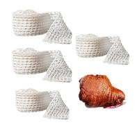 Filet à viande, filet à jambon - 4 rouleaux de filet d'emballage de viande de qualité alimentaire,Rouleau de filet de bœuf, filet de jambon de volaille à viande fumée, filet de ficelle de