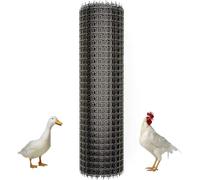 Filet à volaille noir (pour chats, chiens et canards), filet enroulé en plastique réutilisable for le jardinage extérieur, de clôture robuste(1.5x50m/3.3x164ft)