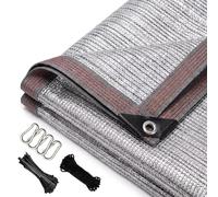 Filet Anti-Chaleur 95% 1.8 x 6m Aluminium pour Chenil Chien | 95% Aluminium, Tissu Anti-Chaleur, Imperméable, Résistant, avec Œillets & Cordes, pour Serre, Camping, Chenil