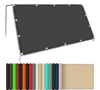 Filet Anti Chaleur Filet d'ombrage Bache 180 x 270 cm Protection Solaire, Résistant à La Pluie, Anti UV Pare-Soleil Tissu avec Oeillets pour Terrasse Jardin Extérieur, Gris Foncé