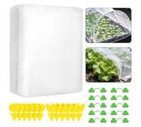 Filet Anti Insecte 3x10M, Comprenant 12 Pièges Collants et 10 Clips de Serre, Découpable à Volonté Filet Jardin Potager, Filet Protection Fraisier Protection Efficace Contre Les Parasites