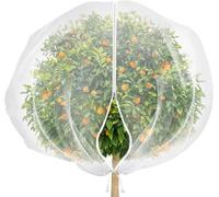 Filet anti-insectes et anti-oiseaux avec fermeture éclair et cordon de serrage, pour légumes, fruits, fleurs et arbustes, 3 x 3 m