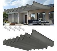 Filet Bâche Ombrage 60x160cm Imperméable, Protection UV Solaire UV Protection Voile d'ombrage Tailles Personnalisables, avec Cordes Fixes pour Jardins Terrasse Pergola, Gris Clair