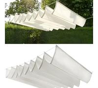 Filet Bâche Ombrage 65x220cm Imperméable, Protection UV Solaire Voile d'ombrage Rétractable Tailles Personnalisables pour Balcon Terrasse, Blanc
