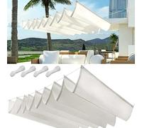 Filet Bâche Ombrage 75x140cm Imperméable, Protection UV Solaire Voile d'ombrage Rétractable Vague Tailles Personnalisables pour Jardins Terrasse Pergola, Blanc