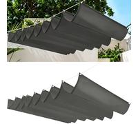 Filet Bâche Ombrage 75x460cm Protection UV 98%, Indéchirable Imperméable Rectangulaire Toile Ombrage Tailles Personnalisables pour Jardins Terrasse Pergola, Gris Clair