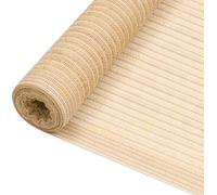 Filet brise-vue d'intimité, protection solaire et UV, en PEHD respirant, résistant à la moisissure, 75 g/m², 1,8 x 25 m, beige