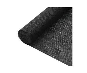 Filet Brise-vue Filet d'Ombrage Filet d'Intimité Pare-vue de Jardin Terrasse Balcon Extérieur Perméable au Vent Noir 2x50 m PEHD 75 g/m²