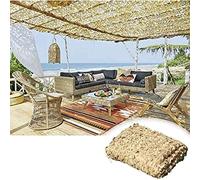 Filet Camouflage Beige, Toile D'ombrage Crème Solaire, Filet D'ombrage De Camping en Plein Air, Voile D'ombrage Militaires Légers, Anti-UV Respirant, Personnalisation De La Taille (Size : 3x4m/9.8x13