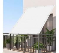 Filet D’Ombrage Rectangulaire 60 x 140 cm avec Œillets Filet de Protection UV Voile d'ombrage de Jardin avec Cordes et Serre-Câbles pour La Couverture Végétale Serre, Blanc
