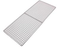 Filet de barbecue en acier inoxydable 304 anti-adhésif - Grille rectangulaire - 62 x 26 cm