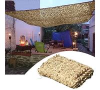 Filet De Camouflage 3x3m, Filet de Camouflage Beige, Chasse Au Filet de Camouflage, Militaire Voile D'ombrage Camouflage, Filet De Protection Solaire, 2x3m 2x4m 2X(Size:3X5M/9.8X16.4FT)