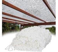 Filet de Camouflage Blanc Filet Camouflage Militaire Toile Camouflage Exterieur 1.5x2m Voile D'Ombrage Jardin Potager Chasse Tir Décorations de Fête Pergola 2x3m 3x5m 3x7m 4x6m 6x8m 10x10m 10x15m