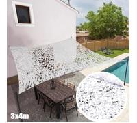 Filet de Camouflage Blanc ,Voile d'ombrage rectangulaire design ombrière camouflage 3x4 m blanc