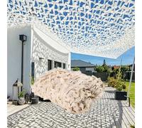 Filet de Camouflage Couleur Beige 1.5x8.5m pour Housses de Voiture, Camping, Décoration Jardin, Chasse, Crème Solaire Jardin Décoration Extérieure Protection Solaire-210D Tissu Oxford imperméable