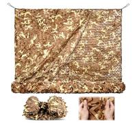 Filet De Camouflage,Filet Camouflage désert(2x2m),Double Épaisseur 420D Couverture De Chasse pour Se Protéger du Soleil,Idéal pour Jardin,Fête,Bar,Tir,Dissimulation Décoration De Chasse