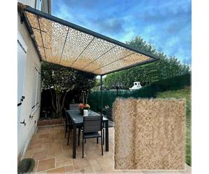 Filet de Camouflage Net Renforcé Militaire 6x8m,Protection Solaire et Décoration Extérieure pour Camping Chasse Jardin Voiture - 150D Tissu Oxford Résistant