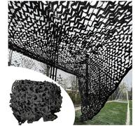 Filet De Camouflage Noir 2x2m 2x4m 3x3m 3x5m 4x5m 4x6m 5x6m 5x8m, Filet D'ombrage Extérieur, Filet De Camo Militaire Renforcé, Filet De Camouflage Protection Solaire,Black-1.5x4m(4.9 * 13ft)