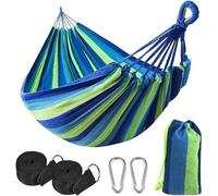 Filet de camping léger en coton, 210 x 150 cm, capacité de charge jusqu'à 300 kg, facile à transporter pour la terrasse, le jardin, le camping, les voyages, la plage (avec sac de transport)