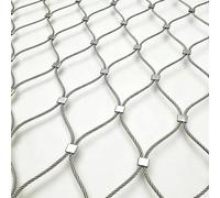 Filet de Clôture d'escalier Sécurité en Acier Inoxydable Type X | Clôture Anti-chute Flexible de Grillage de Taille 0.6m~5m pour Jardin, Ranch, Terrain Basket(2x15m)