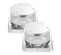 Filet de combustion en acier inoxydable 304 et plaque de base pour la plupart des chauffages de terrasse pyramidaux avec écran émetteur de 17,8 cm de diamètre avec deux options d'espacement des trous