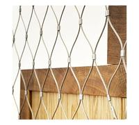 Filet de Corde en Acier Inoxydable 304, Clôture de jardin, Filet Anti-Chute | Grille Métallique, pour ferme, Voliere, Poule, Mouton, animaux, projet de jardin et bricolage, 4cm/1.5mm 0.8×6m