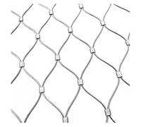 Filet de Corde en Acier Inoxydable 304, Clôture de jardin, Filet Anti-Chute | Grille Métallique, pour ferme, Voliere, Poule, Mouton, animaux, projet de jardin et bricolage, 5cm/2mm 1×2m