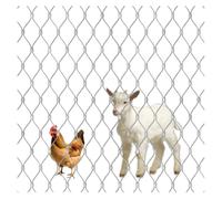 Filet de Corde en Acier Inoxydable 304, Clôture de jardin, Filet Anti-Chute | Grille Métallique, pour ferme, Voliere, Poule, Mouton, animaux, projet de jardin et bricolage, 8cm/2mm 3×6m