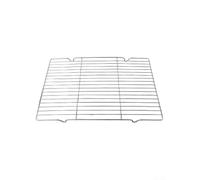 Filet de gril en acier inoxydable pour barbecue, légumes, poisson, pain, tapis rectangulaire avec pieds surélevés - Coins arrondis - Argenté - 30 x 20,5 cm (S)
