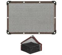 Filet de jardin en maille fine, 50 % d'ombrage pour légumes, favorise la croissance tout en bloquant les rayons du soleil, polyéthylène haute densité avec œillets en aluminium, noir, 7 x 8 m