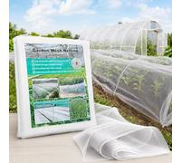 Filet de jardin en maille ultra fine de 2 x 10 m, filet de protection contre les oiseaux et les mouches pour légumes, fruits, fleurs, cultures, filet de barrière de jardin léger pour plates-bandes