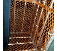 Filet de jardin orange en maille 1,2 cm for balcon, chien, enfants, chat, filet sécurité for maison, terrasse, rouleau treillis métallique plastique facile à couper(0.4x10m/1.3x33ft)