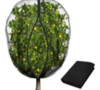Filet de jardin robuste avec fermeture éclair latérale pour arbres fruitiers, légumes, myrtilles, agrumes, maille ultra fine 60 pour arrêter les parasites, noir, 3 x 3 m
